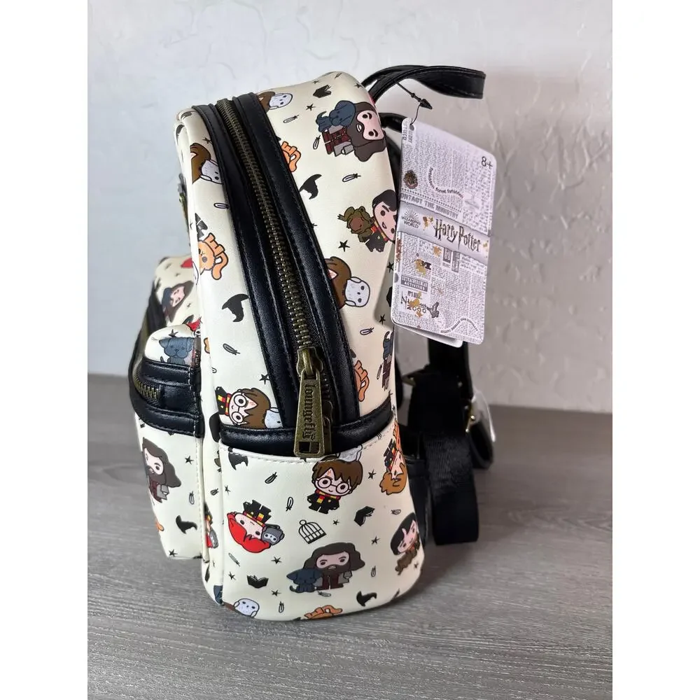 NEW! Loungefly x Harry Potter Characters Chibi All Over Print Mini Backpack NWT!